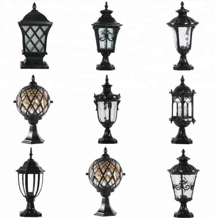 Bollard Light Garden Pedestal Classical Outdoor Post Pillar Lantern Light for Gate Program