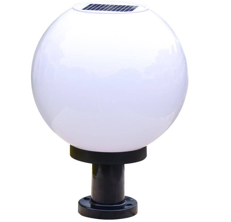 Solljusfixering Typ Globe Ball Form Solljus utomhus ljus för pelare